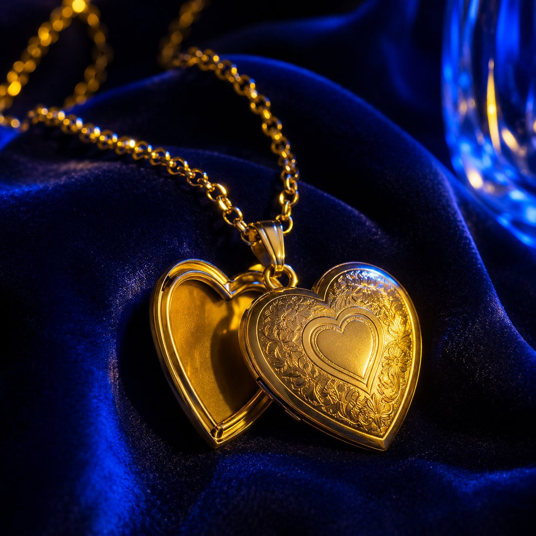 Antique-Style Locket Necklace — Vintage Gold Heart Pendant | Looky Looky